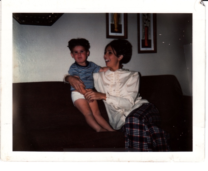 Young Todd with his mother